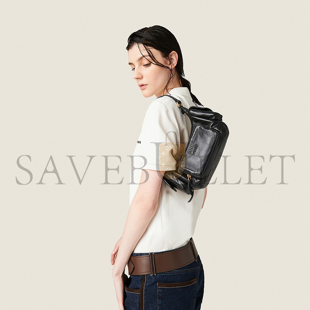 MIU MIU NAPPA LEATHER POCKET BAG 5BC146 (21*12*6cm) MIU MIU NAPPA LEATHER POCKET BAG 5BC146 (21*12*6cm)